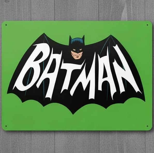 Green Batman 8 x 12 Blue Novelty Metal Sign Made In USA New!