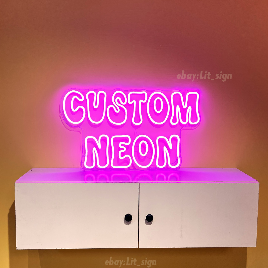 Personalized Neon Sign Custom Name Logo LED Signs Acrylic Wall Decor Night Light