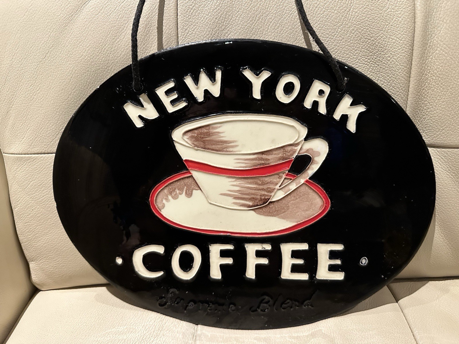 New York Coffee Supreme Blend Colorful Glossy Wall Hanging Picture 14″x11″
