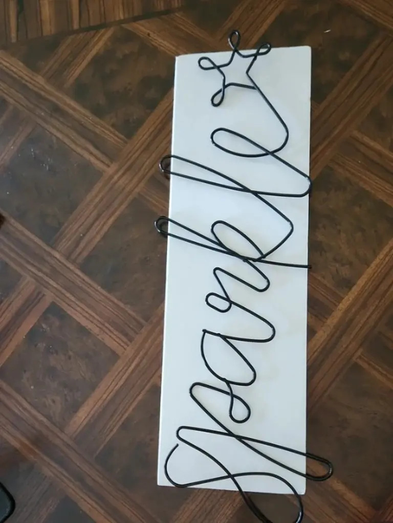 NEW Black Metal Word Wall Art Sign Indoor or Outdoor Sparkle Phrase Accent Decor