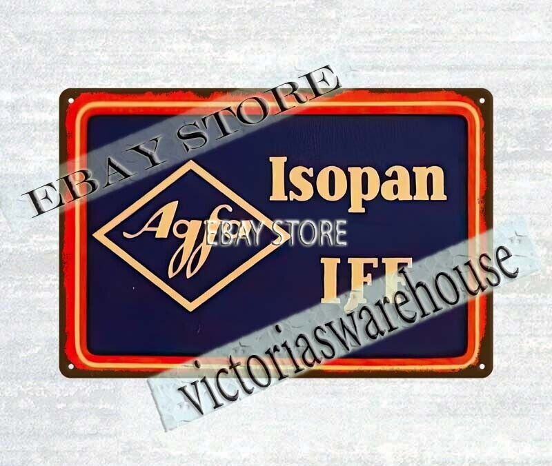 1960s AgfaChrome Film Isopan IFF metal tin sign Tin Plaque home decor stores