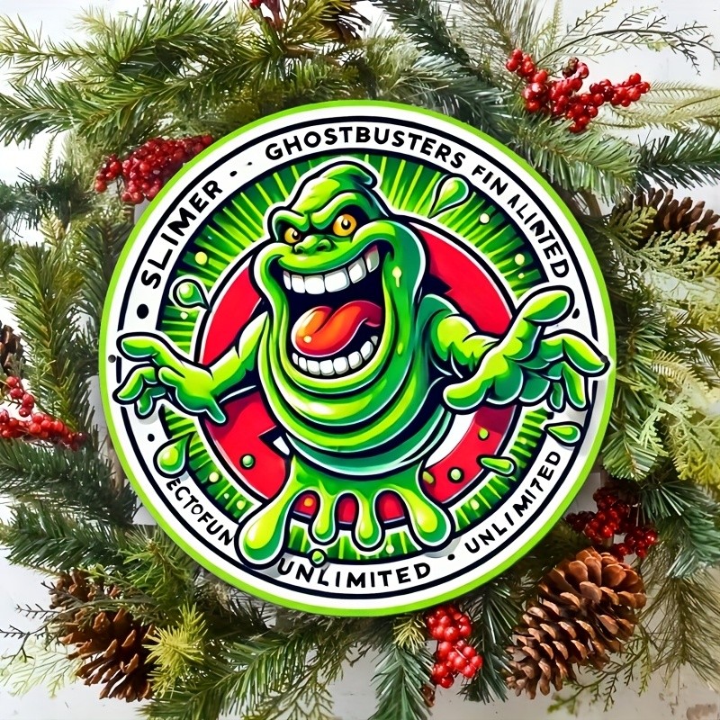 Tin Metal Signs Room Decor “Slimer Ghostbusters” 2D Rural Farmhouse Plaque for H