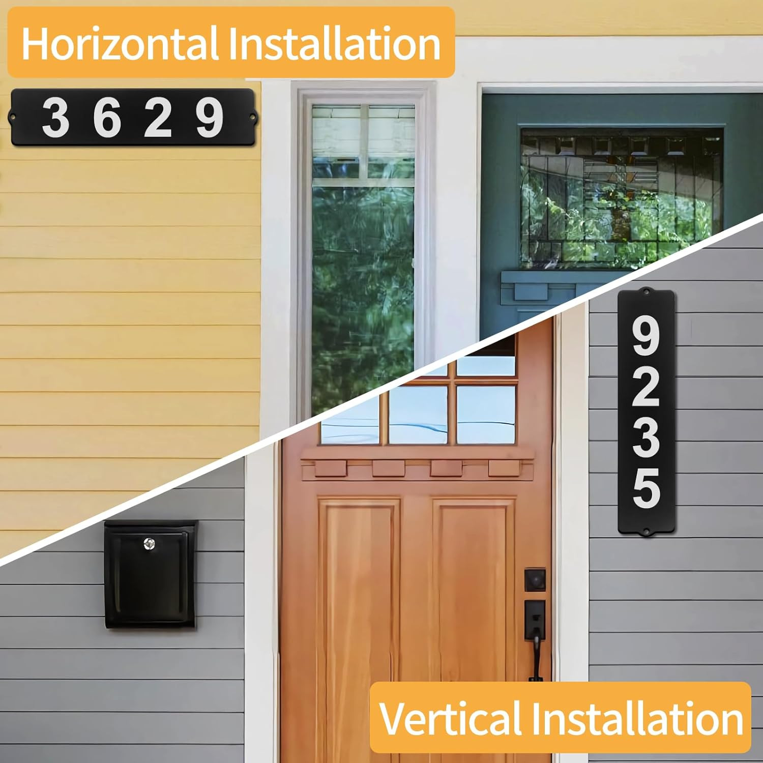 House Numbers for Outside, Metal Address Numbers for House, Waterproof