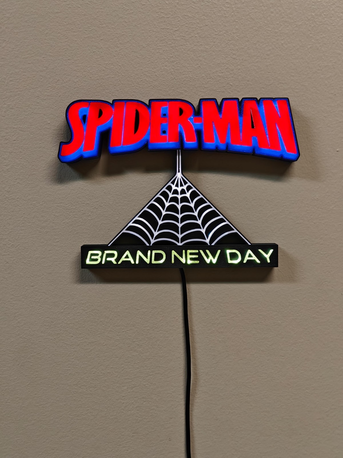 Spider-Man LED Decoration – Marvel light-up wall sign – Brand New Day Desk Lamp