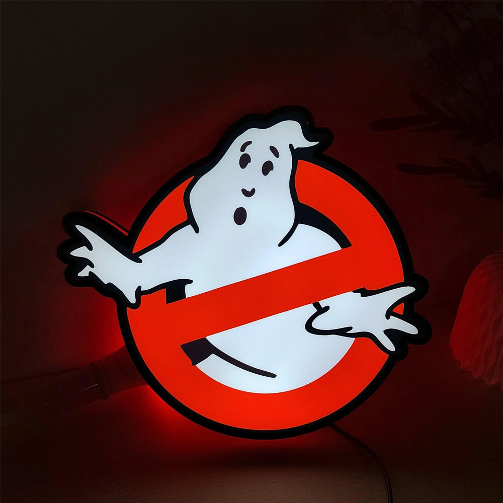 Ghostbusters Logo 3D Printed Lightbox LED Wall Sign Gameroom Decor Gift