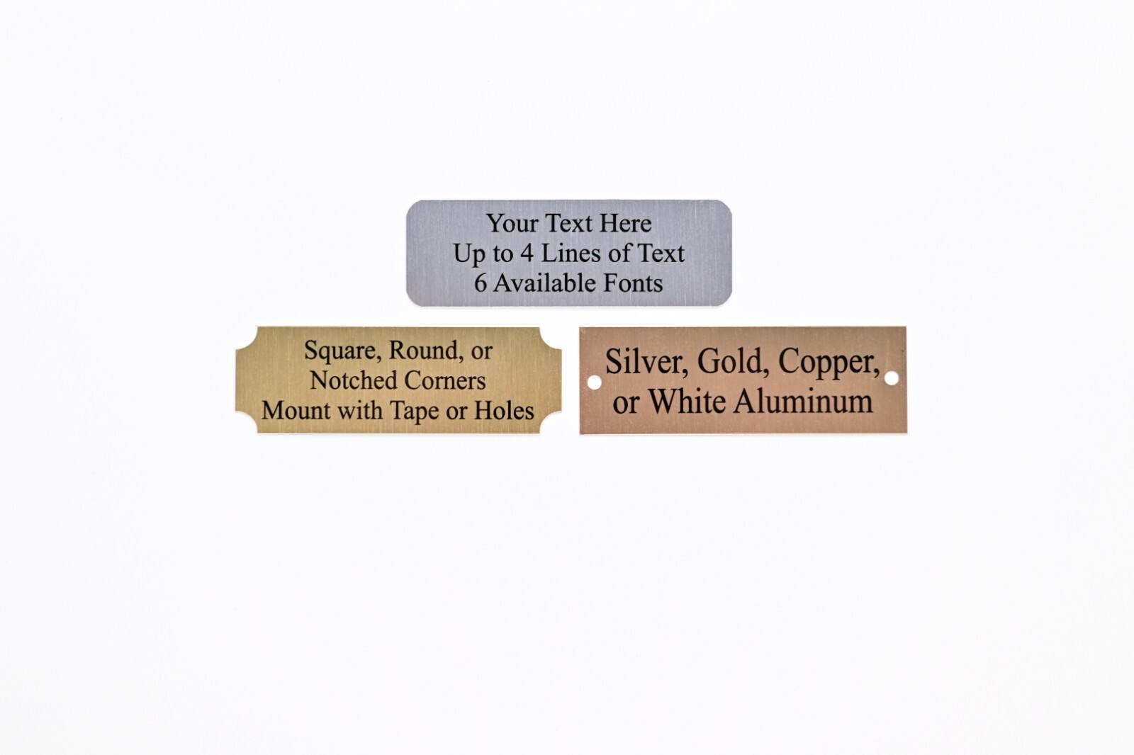 1×3 Custom Engraved Sublimation Aluminum Plate Plaque Name Tag Trophy Urn
