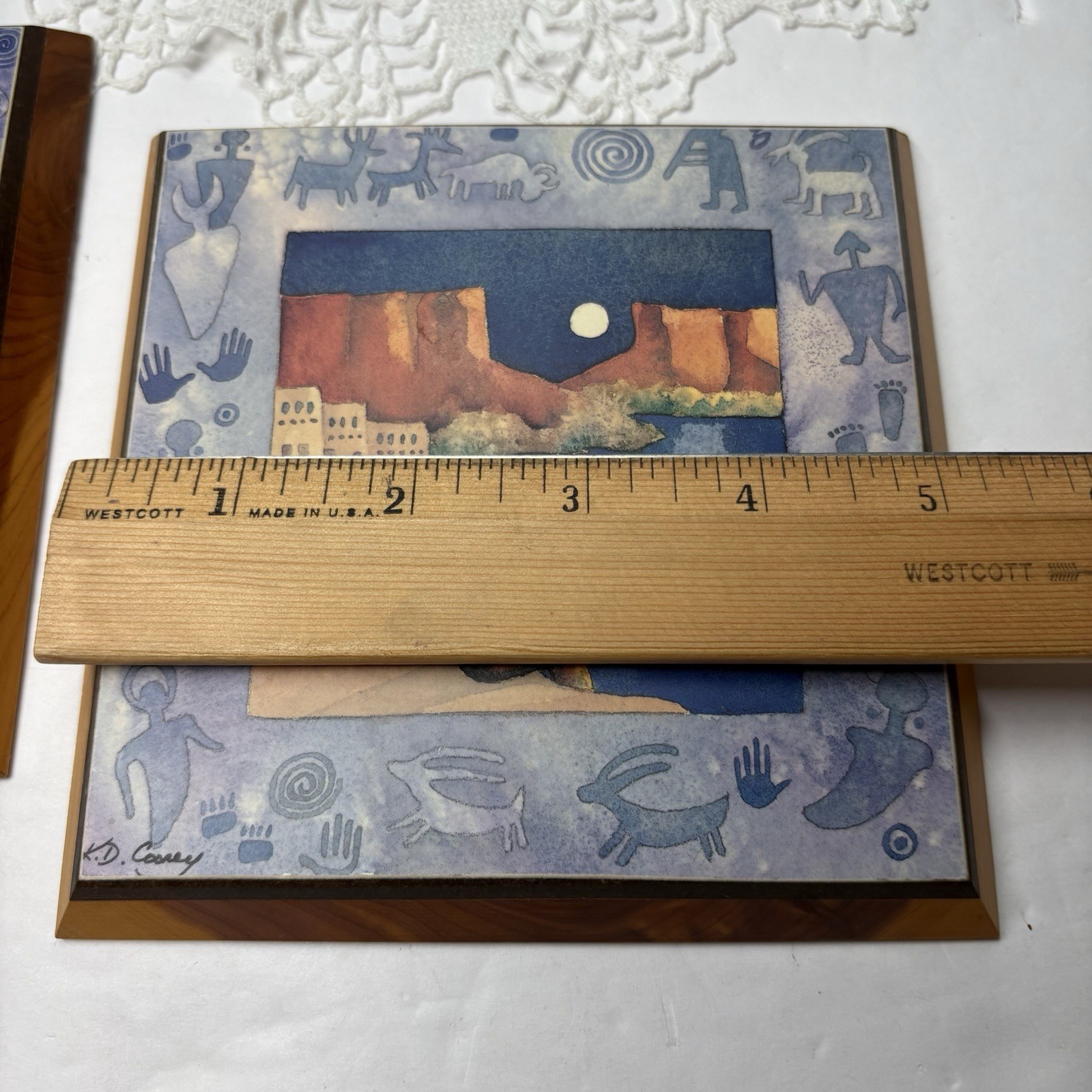 Kathy KD Cooney Pertroglyphs Rocks Wall Plaques Southwest Scenes