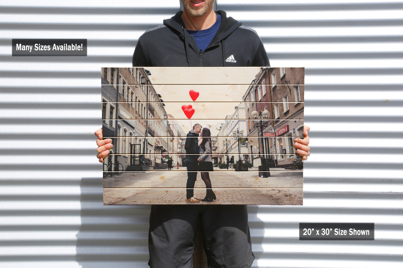 Custom Photo Wood Pallet Sign, Your Photo Here, 5th Anniversary Gift, Wood Photo