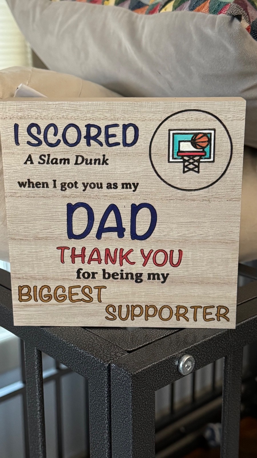 DAD GIFT – 6″x 6″ Self Standing Block