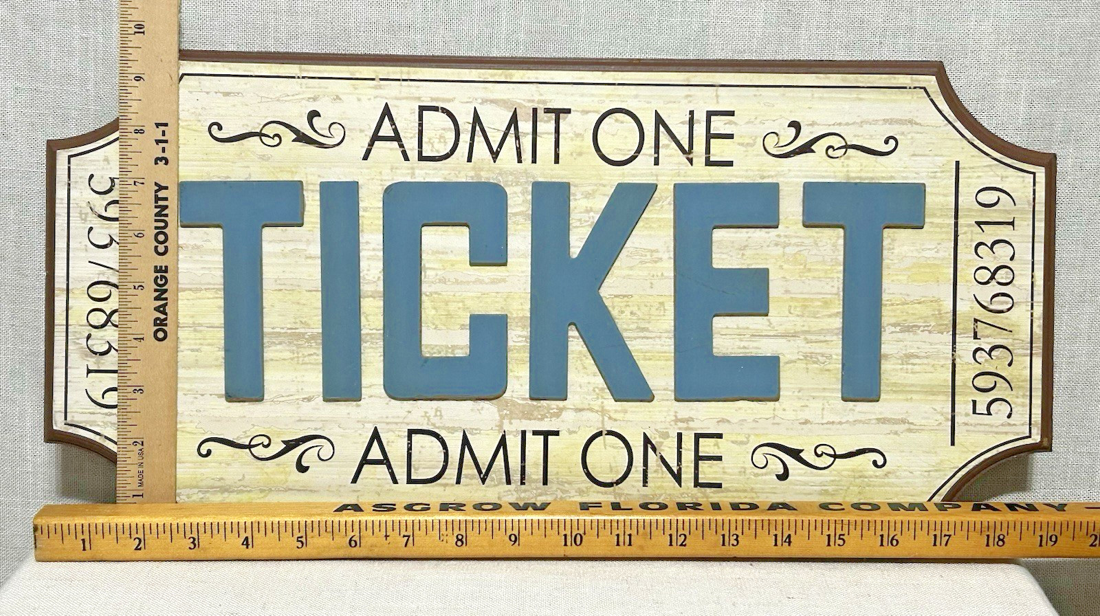 3 Pc. Retro Home Theater Wall Decor Set Action – Ticket Window – Start Film