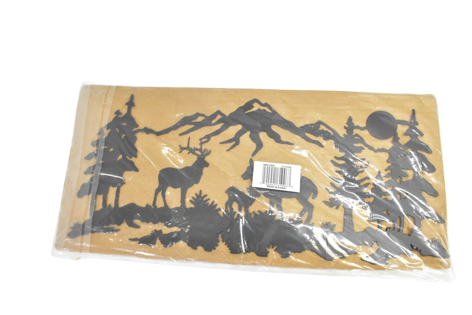 Deer Mountain Lodge Wall Sign Black Metal Medium Silhouette Indoor/Outdoor Decor