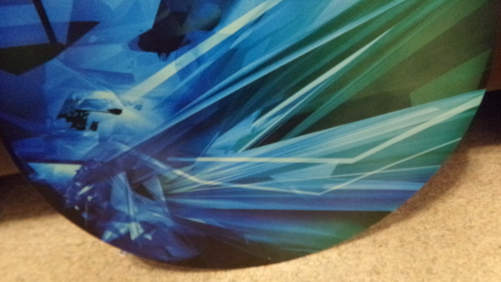 Ex Large Blue Ice Abstract Outside Metal Sign 23″ Very Heavy Free Shipping New