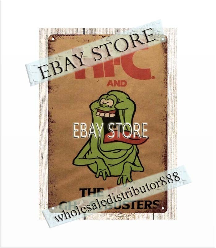 Hi-C and THE REAL GHOSTBUSTERS metal tin sign decor office restaurant