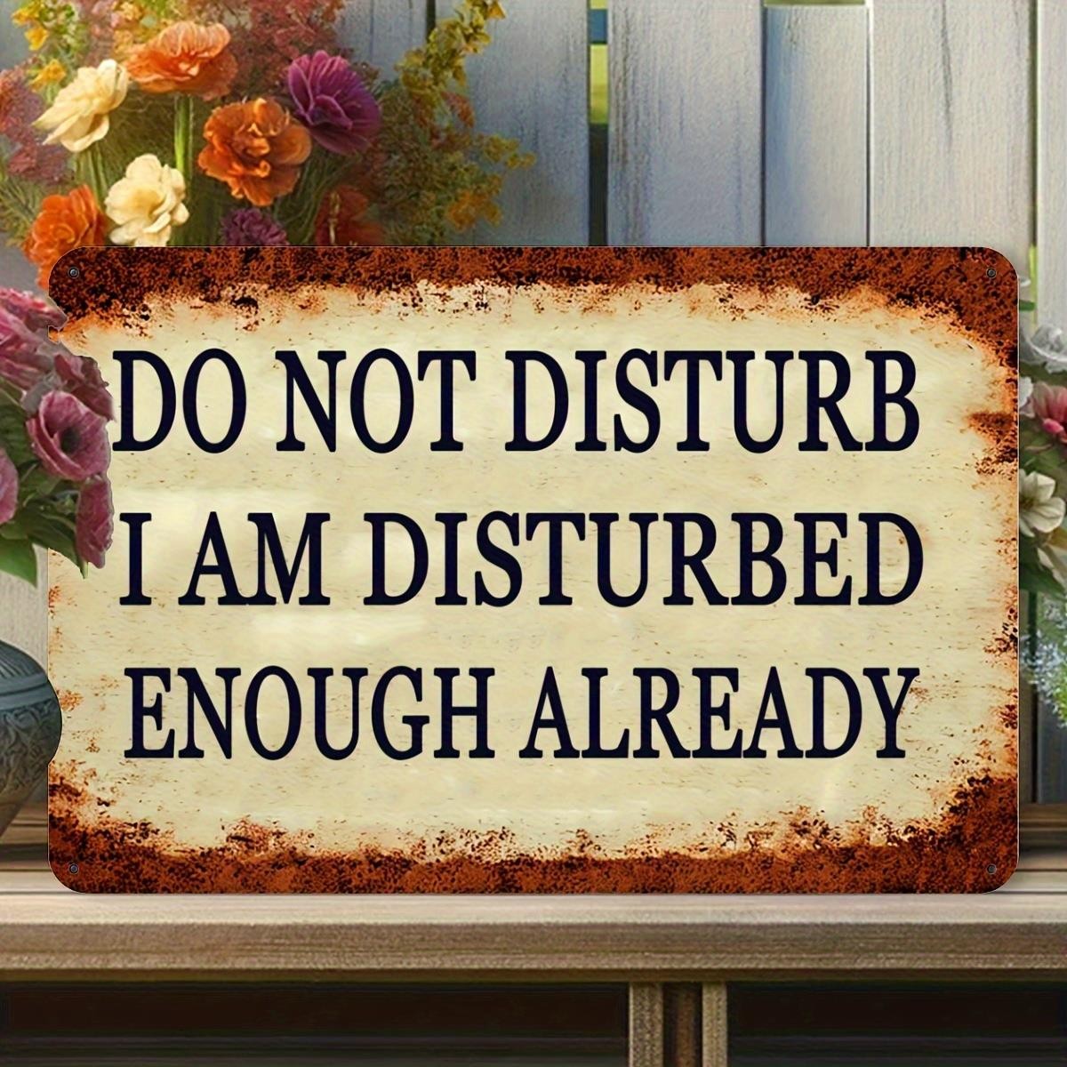 Decorative Metal Sign Aluminum Plaque 12×8 Inches Vintage Bored Sign