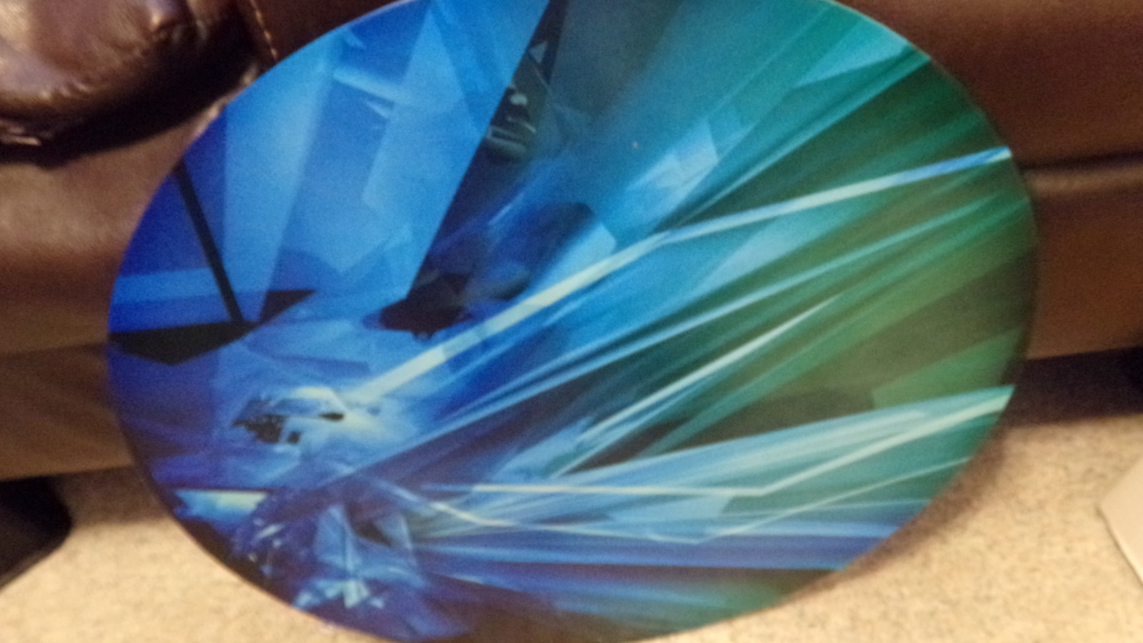 Ex Large Blue Ice Abstract Outside Metal Sign 23″ Very Heavy Free Shipping New