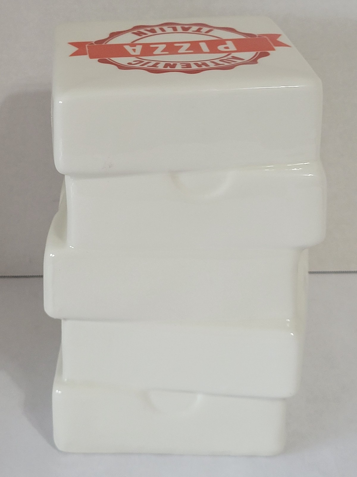 Vintage Boston Warehouse Decor Stack of Pizza Boxes Ceramic Italian Deep Dish