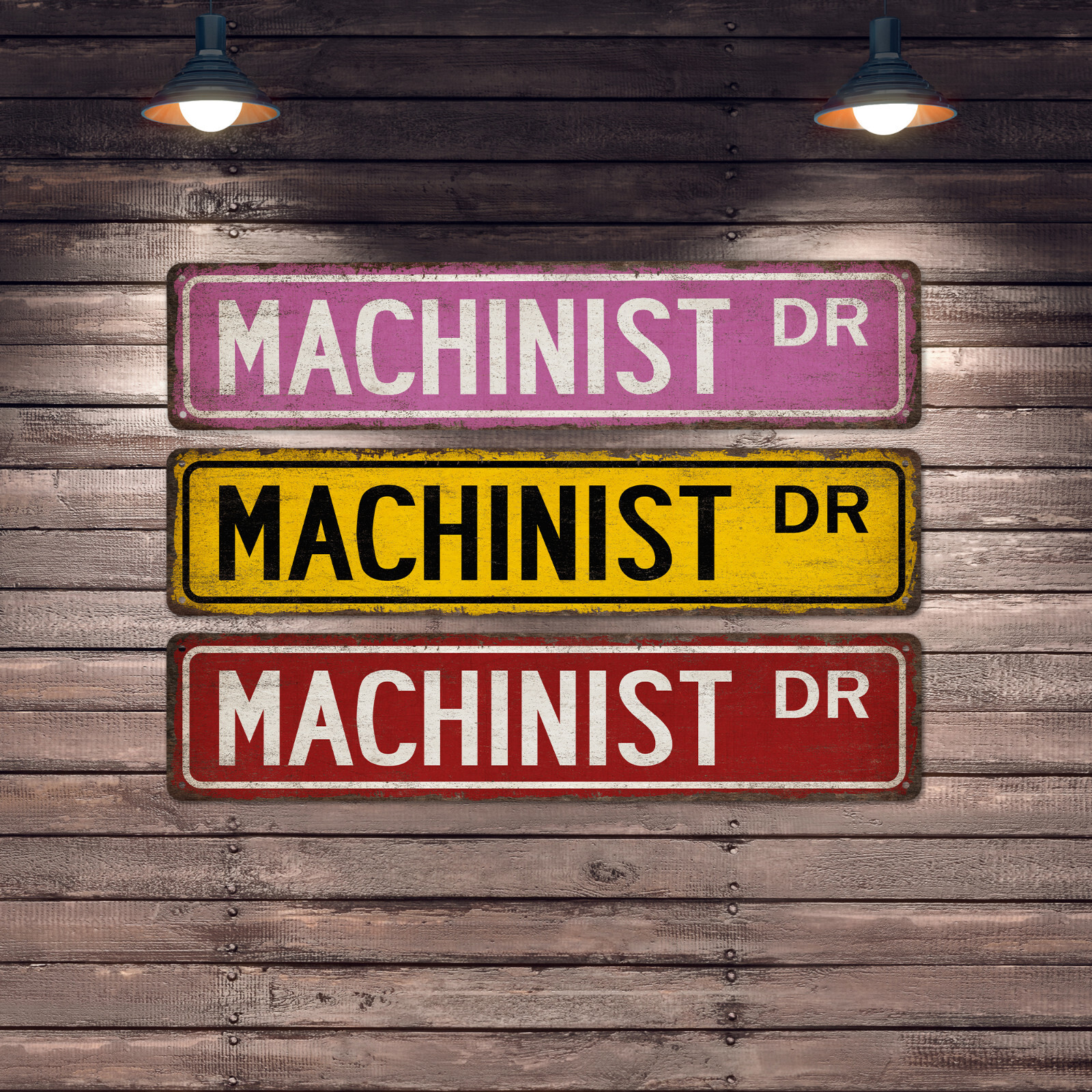 Machinist Street Sign Metal Worker Welder Machine Shop Construction 104180021009