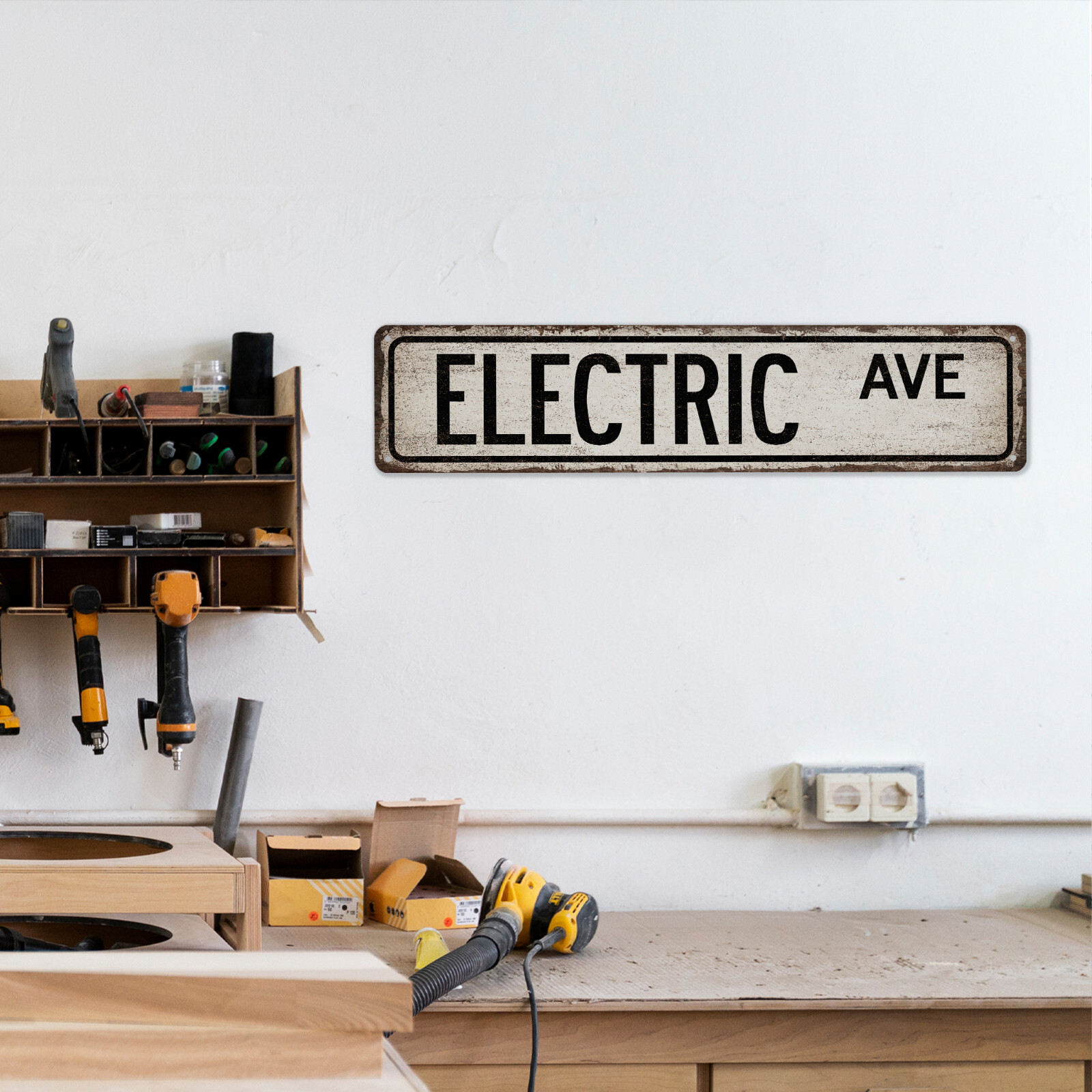 Electric Street Sign Industrial Decor Electrician Electrical Art 104180021026