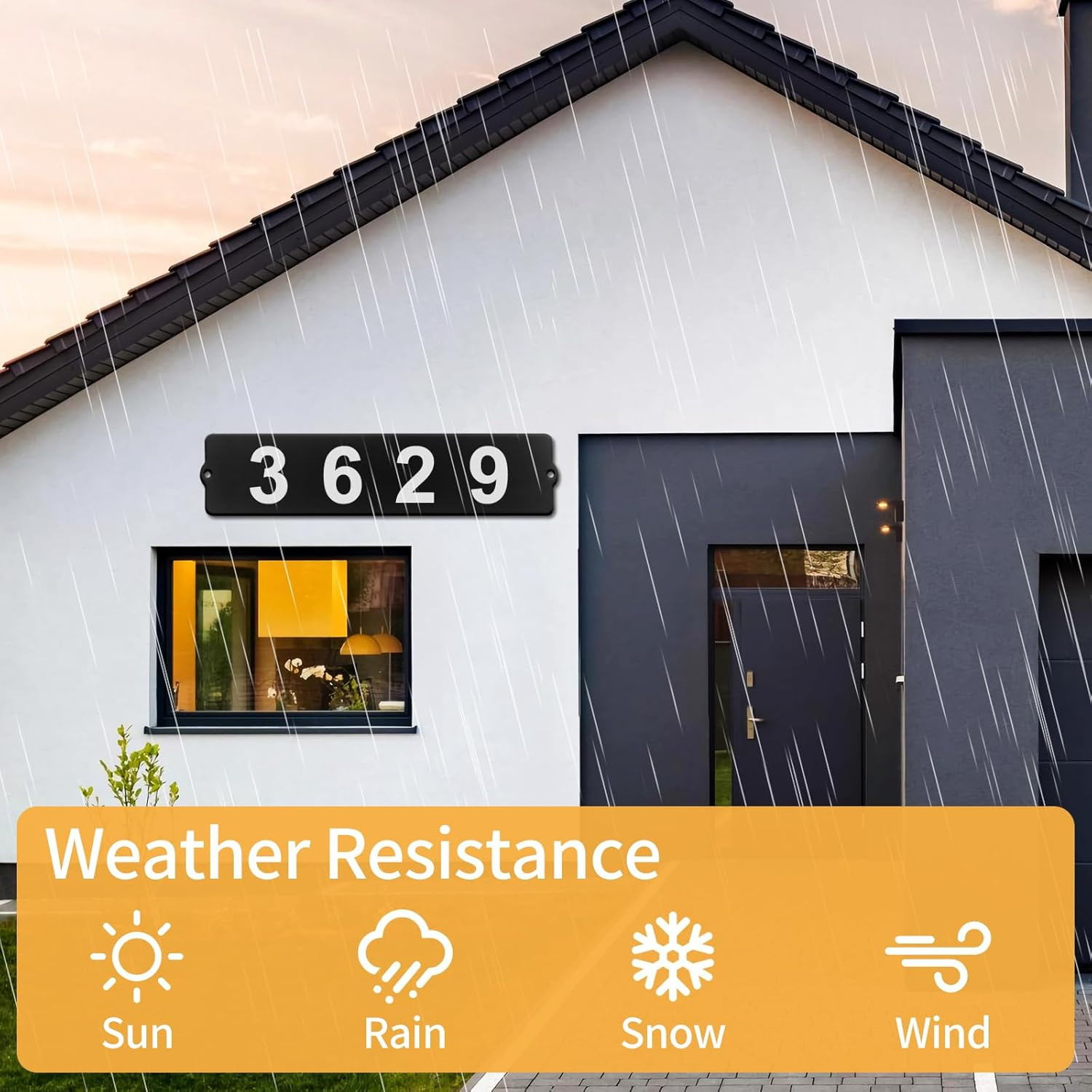 House Numbers for Outside, Metal Address Numbers for House, Waterproof