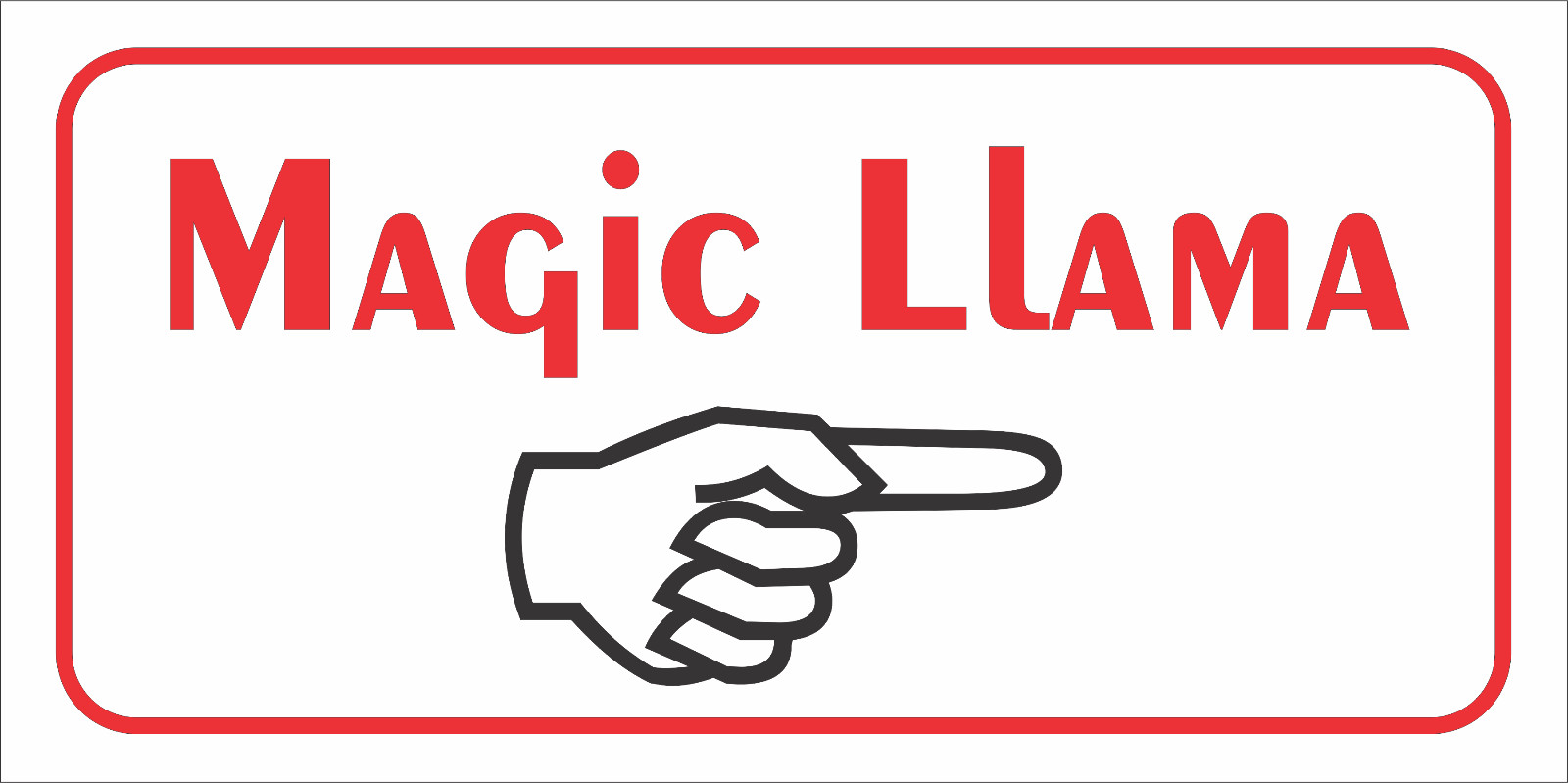 Magic Llama with arrow Sign