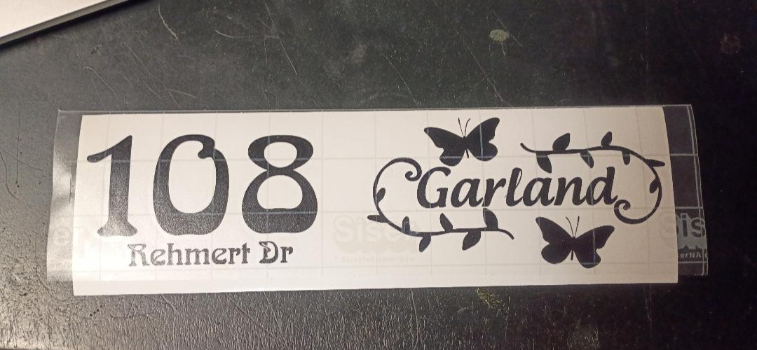 Custom Mailbox Address Decal- Personalized- Perm. Vinyl