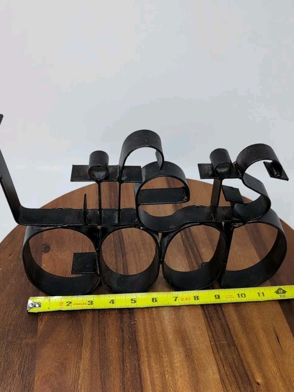 Life Is Good Metal Cut Out Sign Decor Black Metal Table Top sculpture/decoration