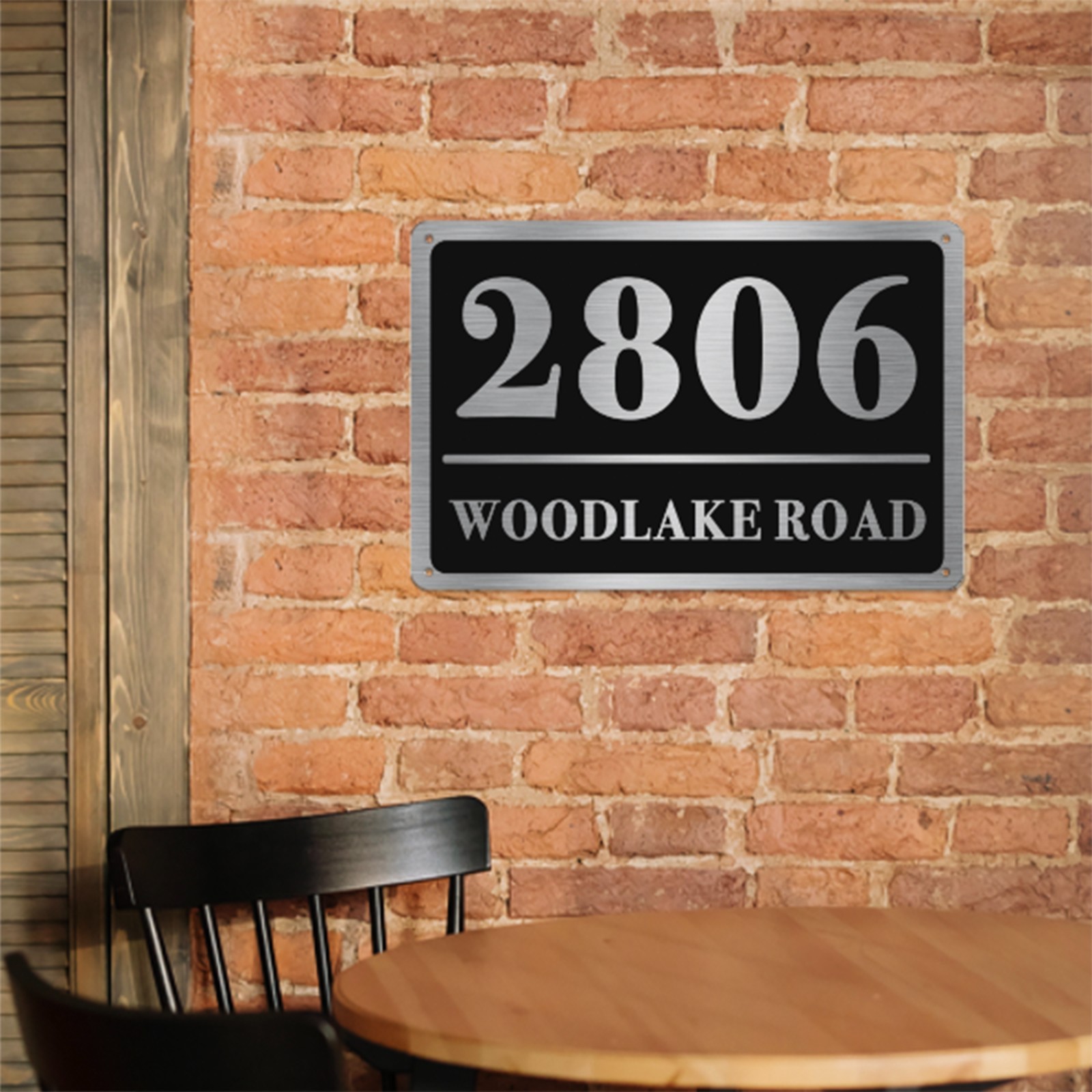 12″ x 8″ Customized Aluminum House Number Plaque Personalized Home Address Sign