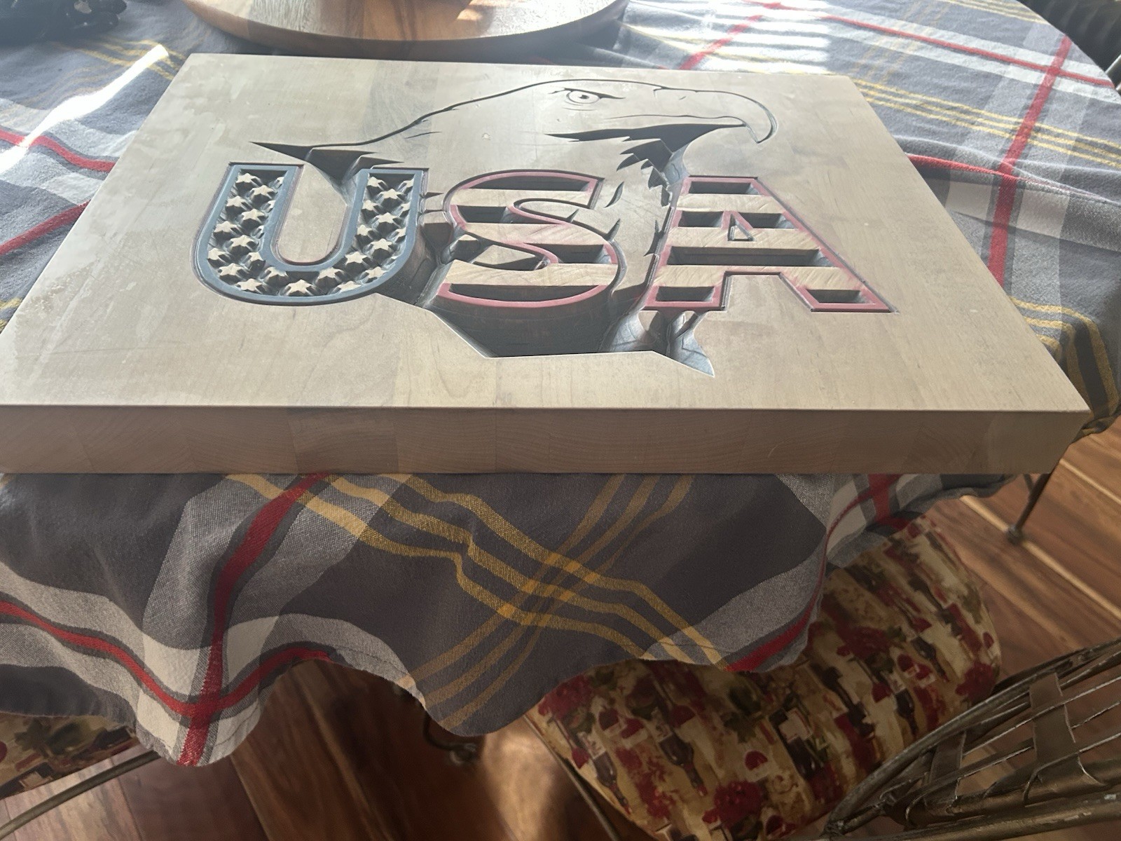 Handpainted America Plaque