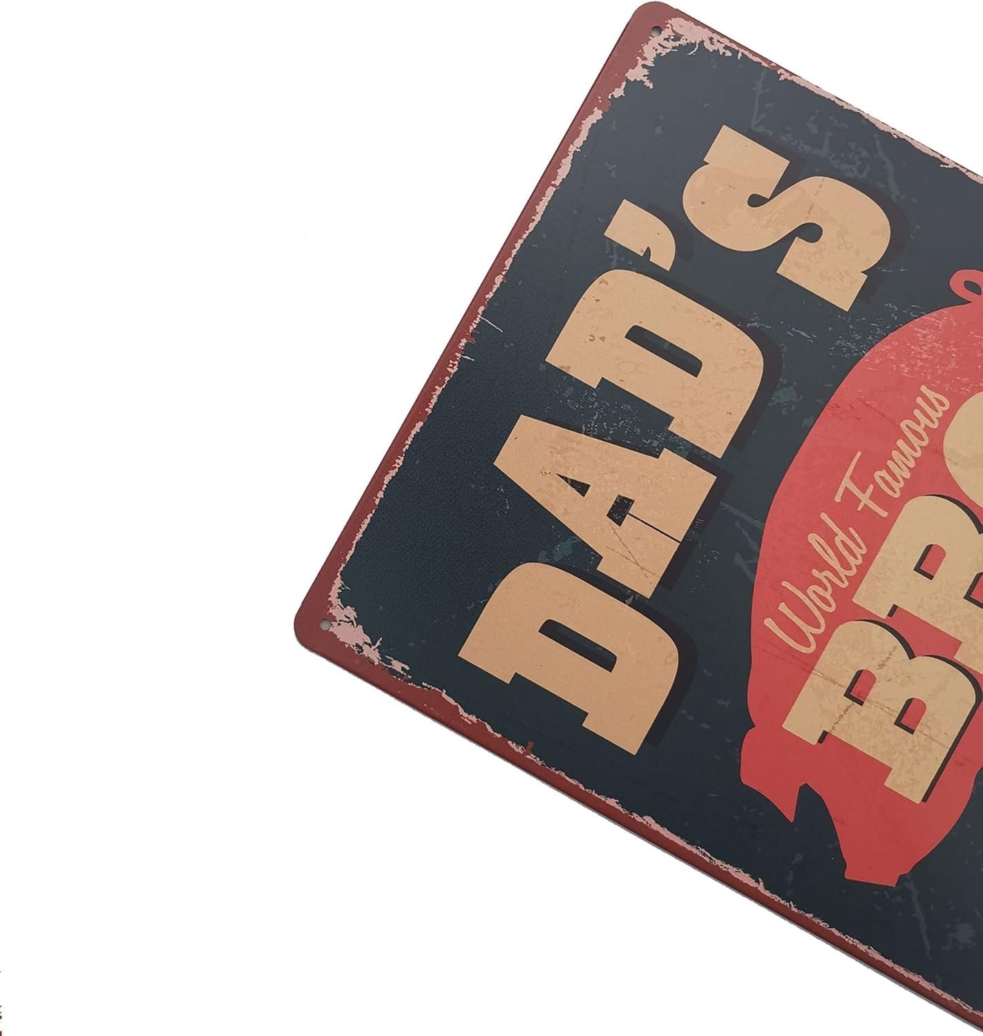 Vintage Dad’s BBQ Zone Tin Sign – Stylish Decorative Wall Art, 12×8 Inches