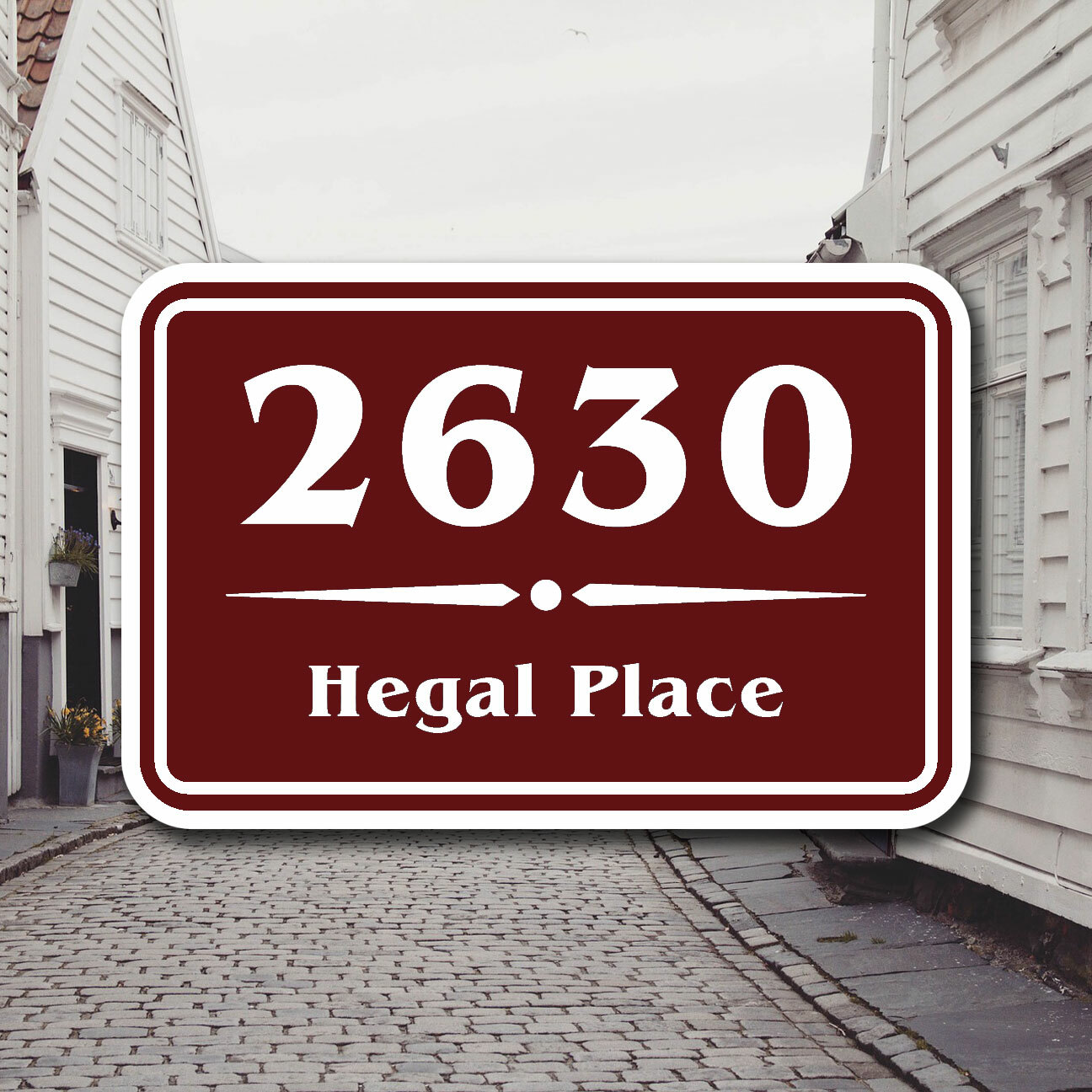 Custom Street Address Aluminum Sign / Plaque – Multiple Colors & Sizes