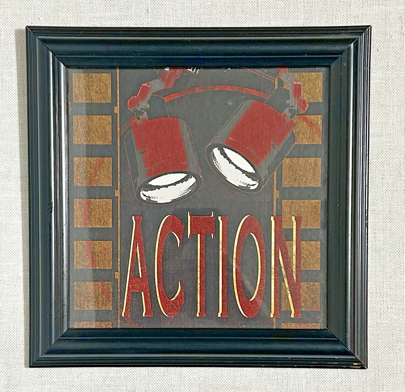3 Pc. Retro Home Theater Wall Decor Set Action – Ticket Window – Start Film