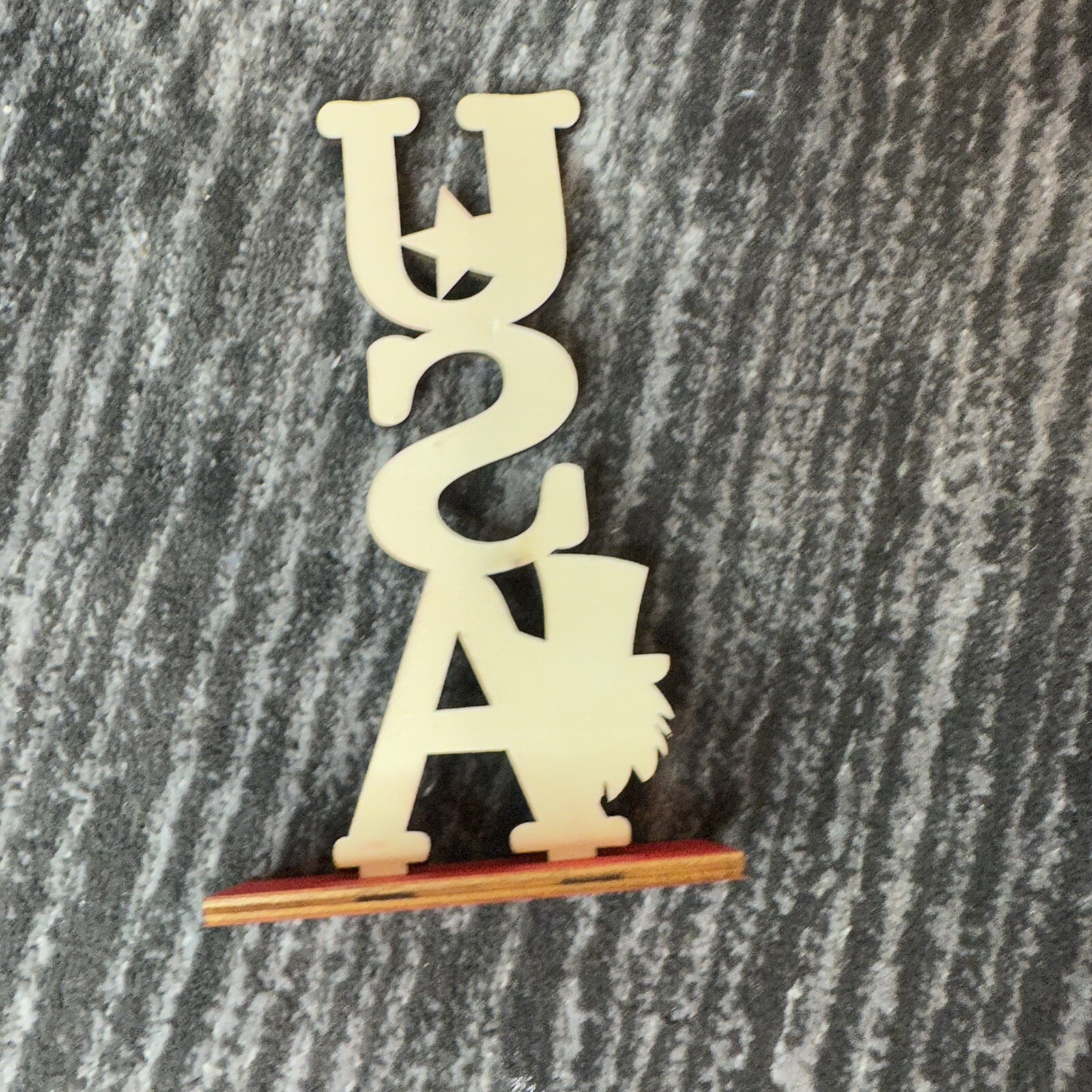 Wooden USA Patriotic Decor Table Top 4th of July Celebration Party U.S. Seller