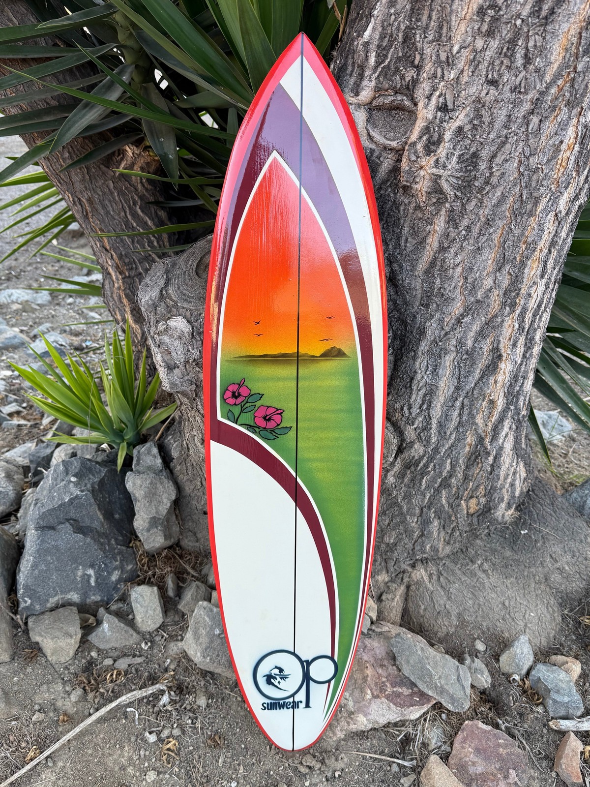 Ocean Pacific OP Vintage Style Decorative Surfboard Wall Plaque 39″ x 10″