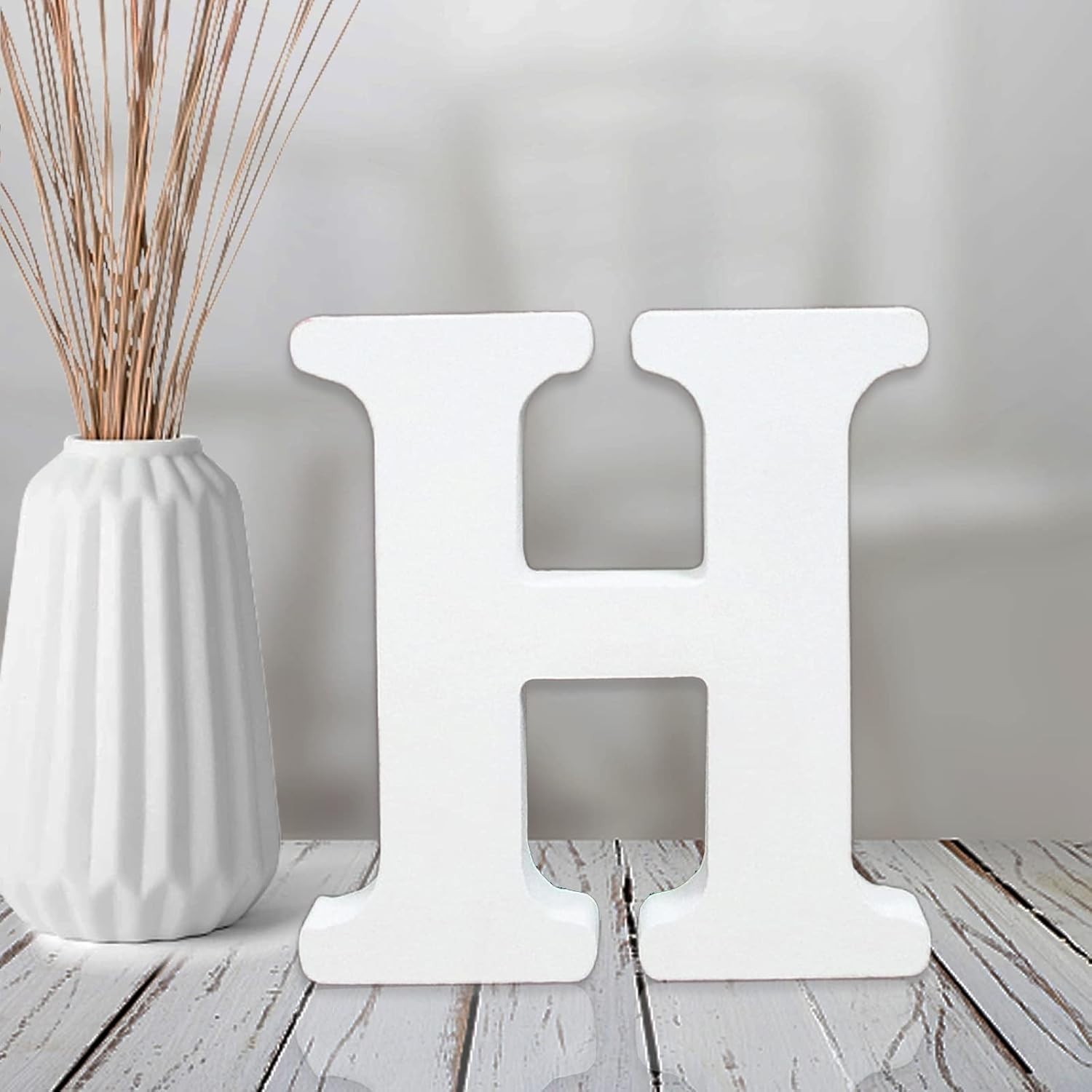 MDF Letter H 4in Unfinished Display Paintable Personalize Home Decor