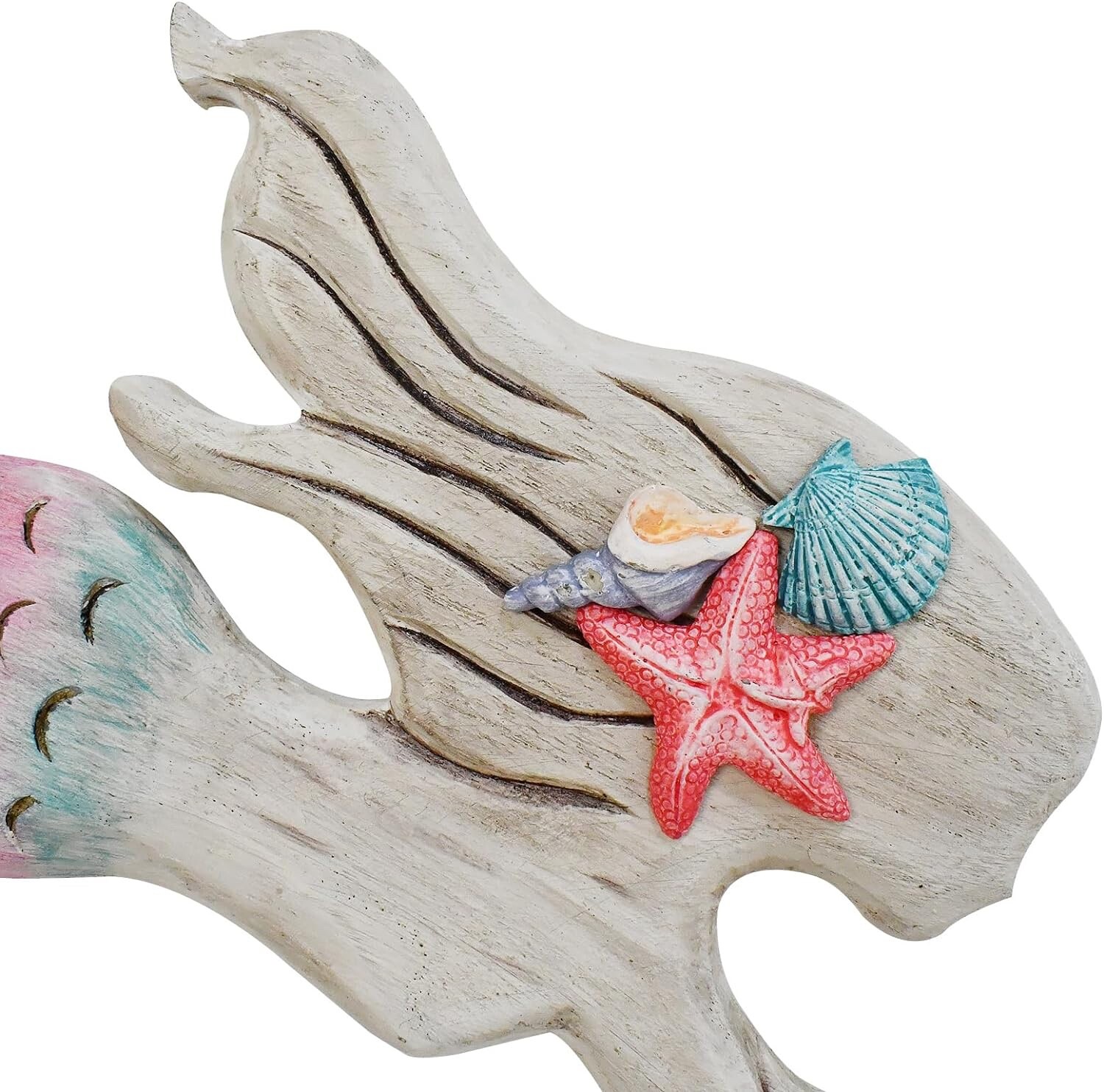 Wooden Mermaid Wall Decor Beach Art Hanging Mermaid Plaque Sign Nautical decor