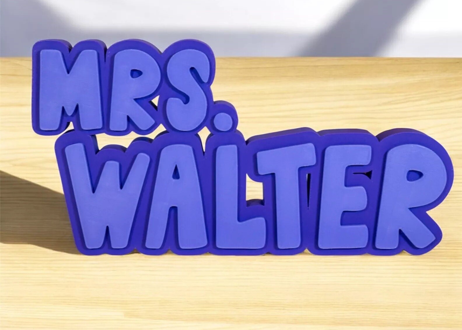 Multicolor 3D Name Plate, Personalized Desk Decor, Teacher Gift