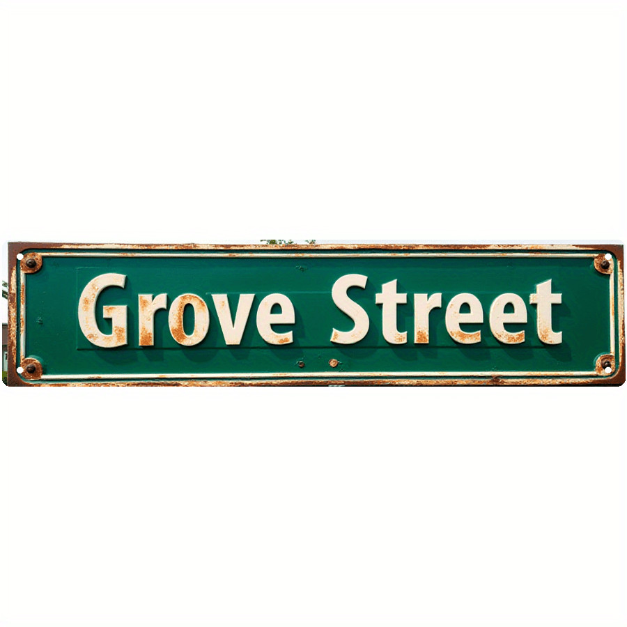 GTA San Andreas Grove Street Retro Metal Tin Sign Gamers Decor Collectible Gift