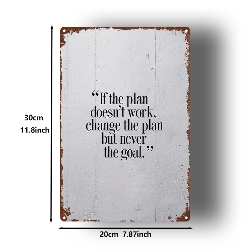 Vintage Metal Wall Sign 8×12 Inches Inspirational