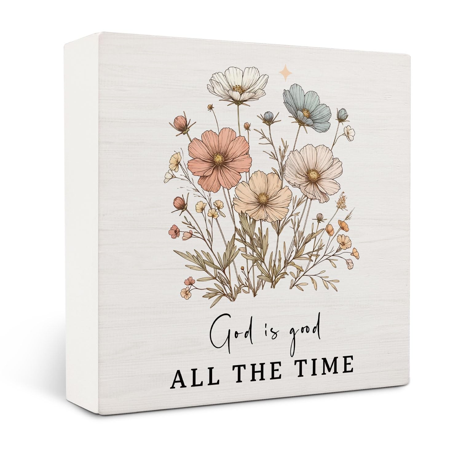 Boho Christian Wooden Signs,Easter Bible Verse Wooden Box Sign,Christian God …