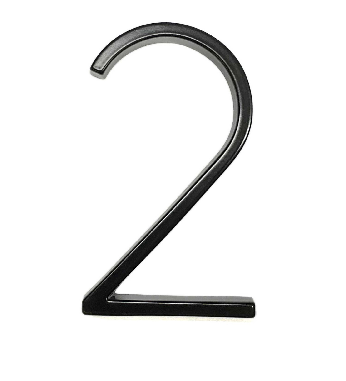 5 Inch Black Metal Numbers For House Address Outside Modern Floating Screw On