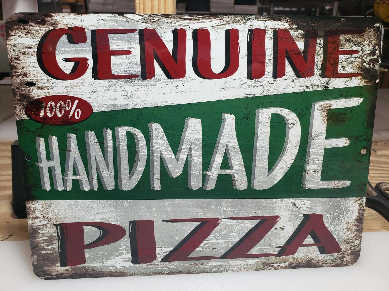 Vintage Looking Sign, HANDMADE PIZZA sign, RESTURANT DECOR, SIGNS, PIZZARIA,