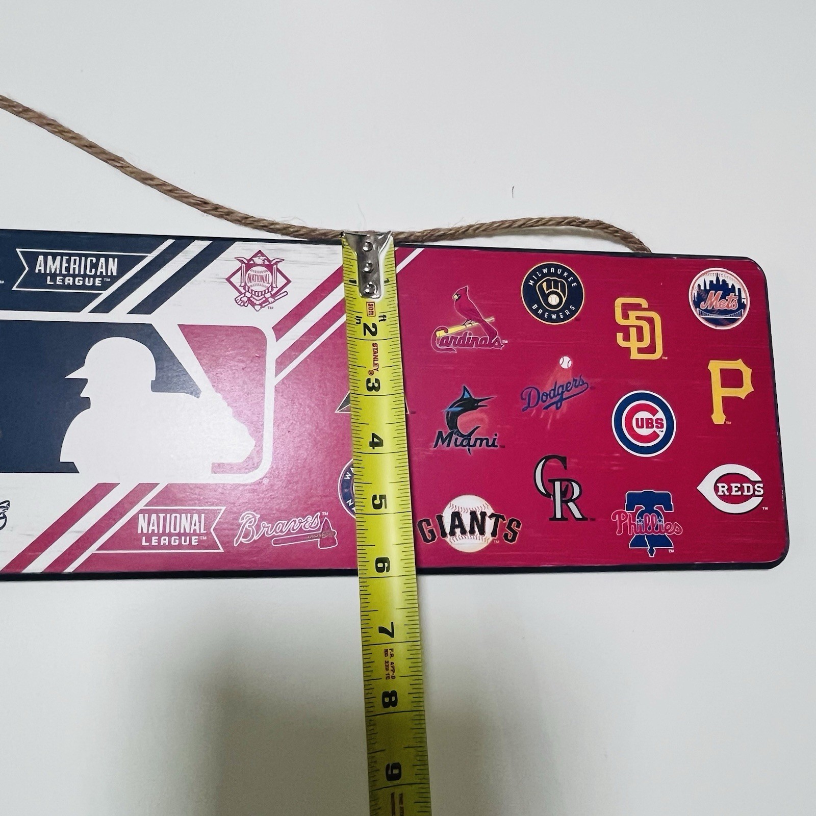 Open Road Brands MLB All 30 Teams Wood Wall Decor Sign 24×6 Official Baseball