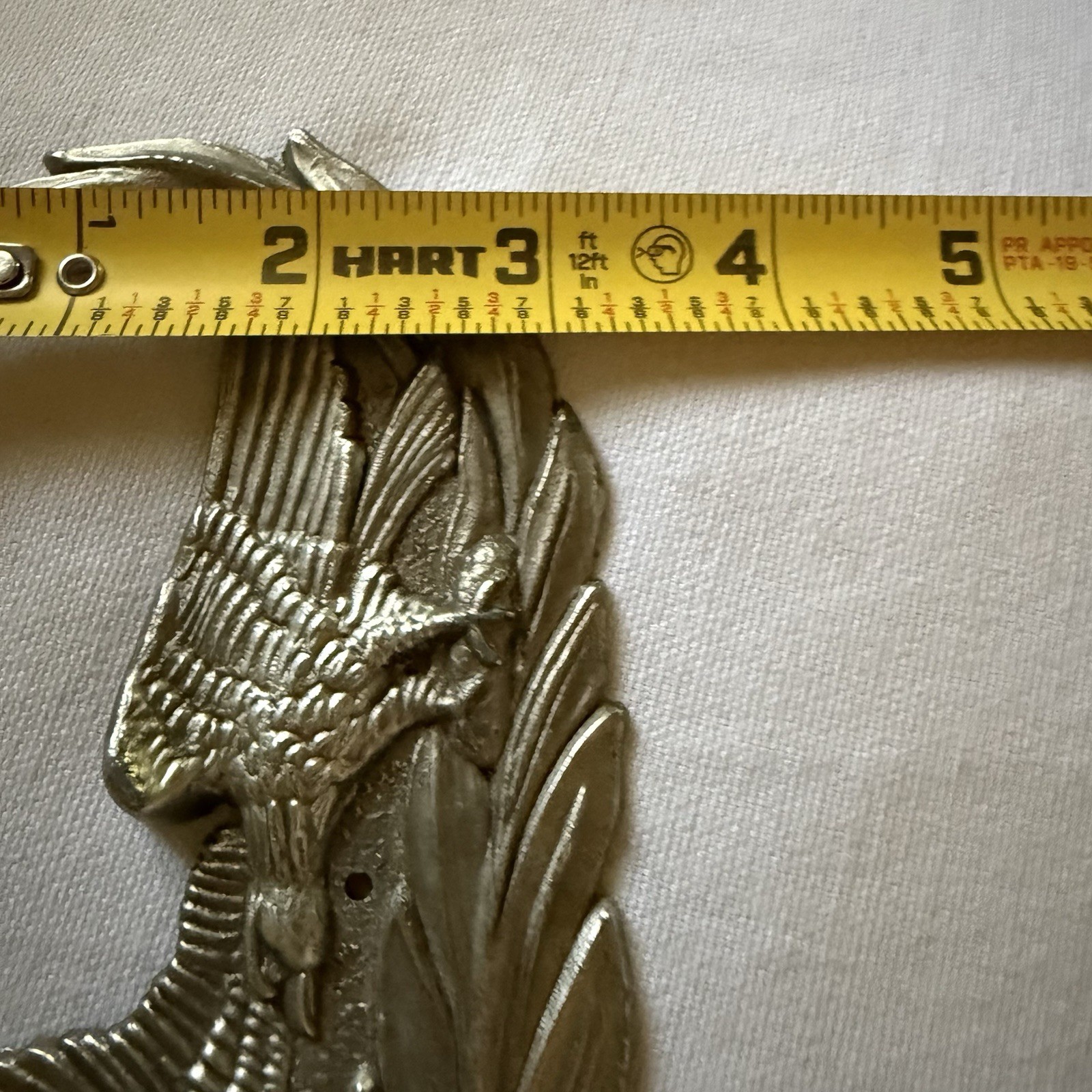 American Bald Eagle Scroll Cast Metal Freedom Flyer 7″ x 3″ Door Plaque Vintage