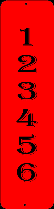 House Number Sign Aluminum 3″ x 12″ Custom Personalized Home Address Plaque
