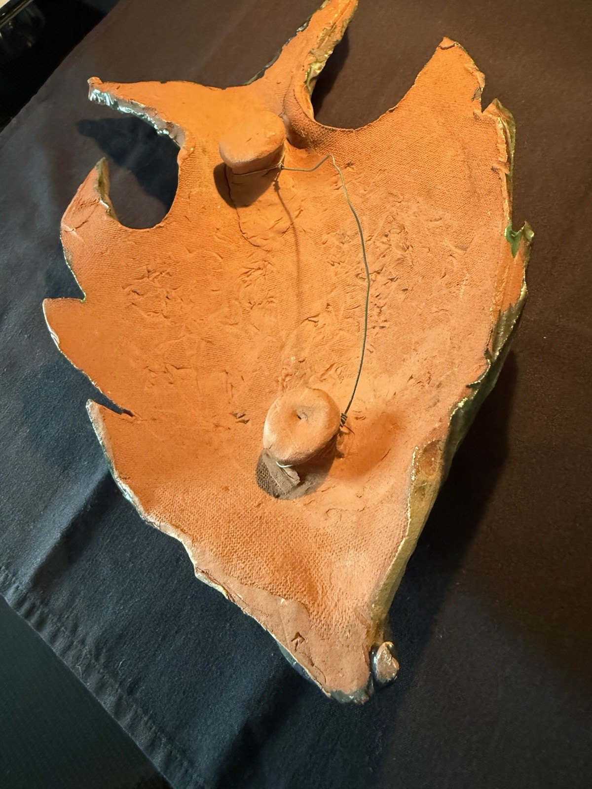Terracotta Fish Nautical Décor Hand Made Signed By Artist 12” Long x 9” Wide