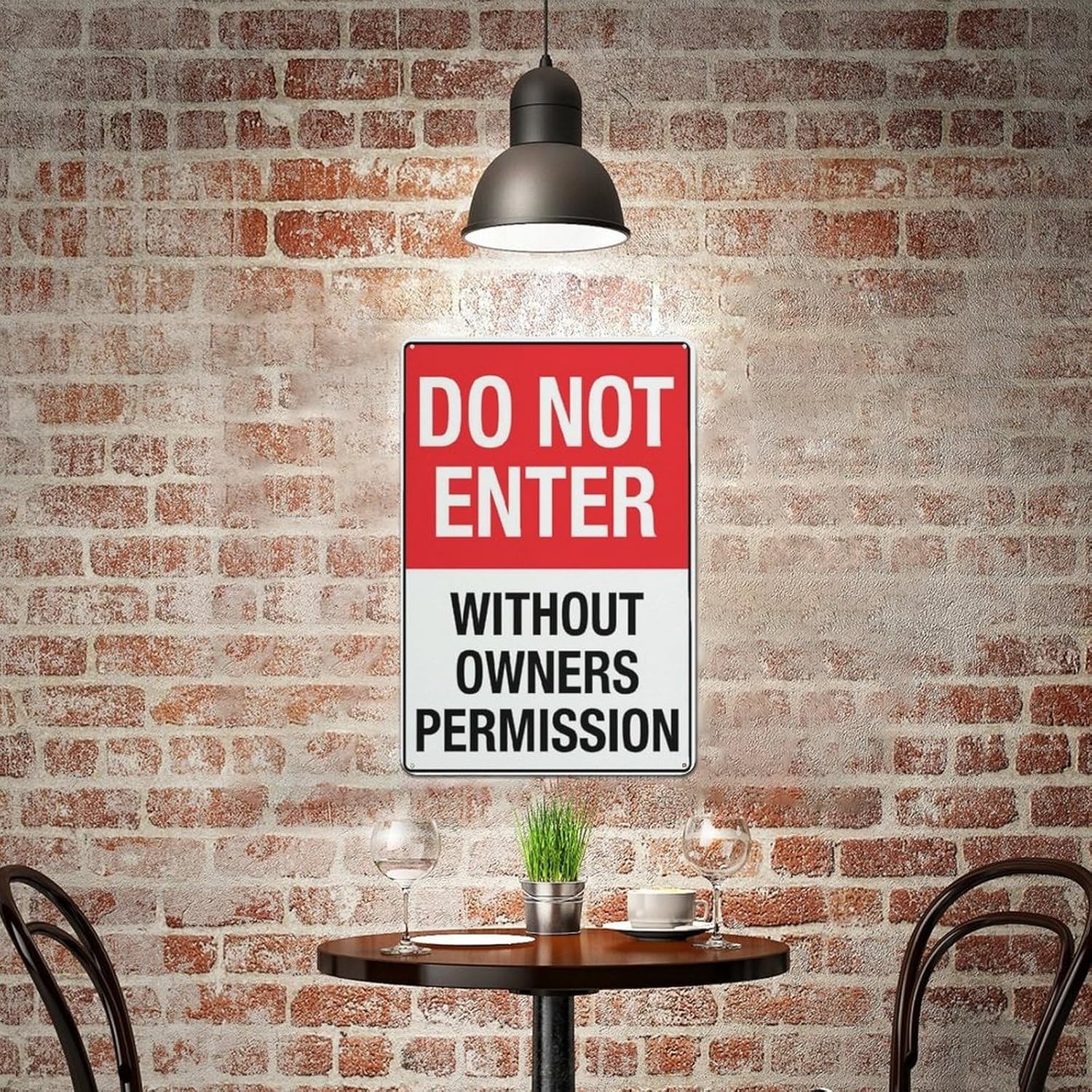 Do Not Enter Without Owners Permission Sign 12 X 8 Inches Reflective Aluminum…