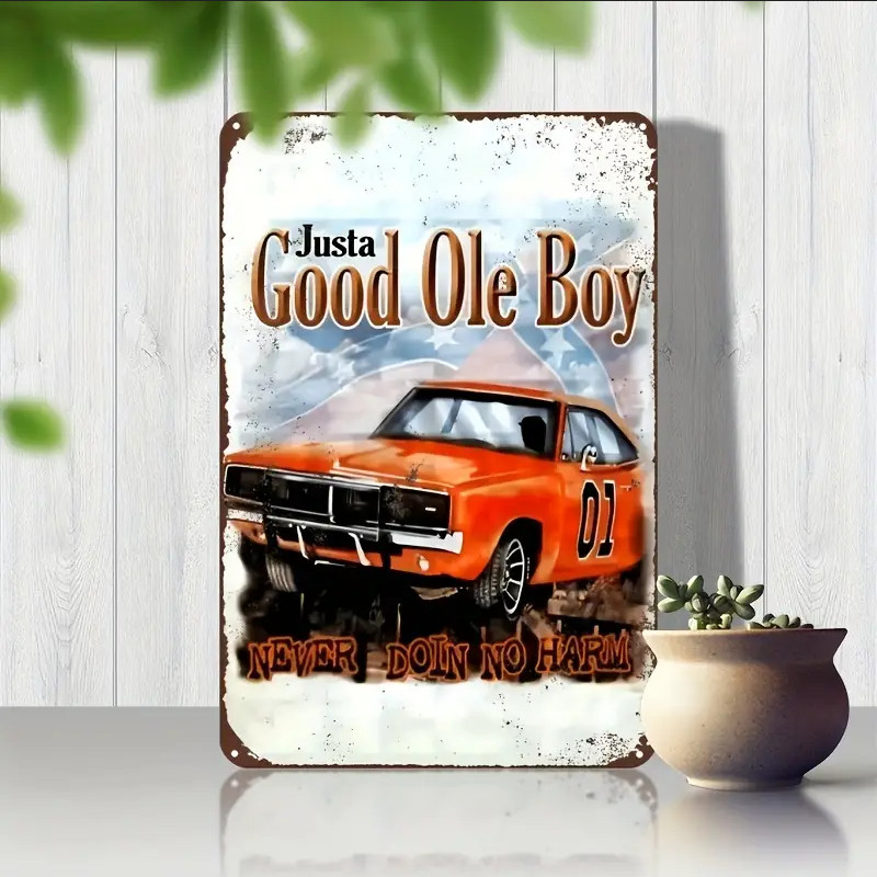 Dukes Of Hazzard TV Movie Metal Sign Film Decorative Vintage Look 8x12in A