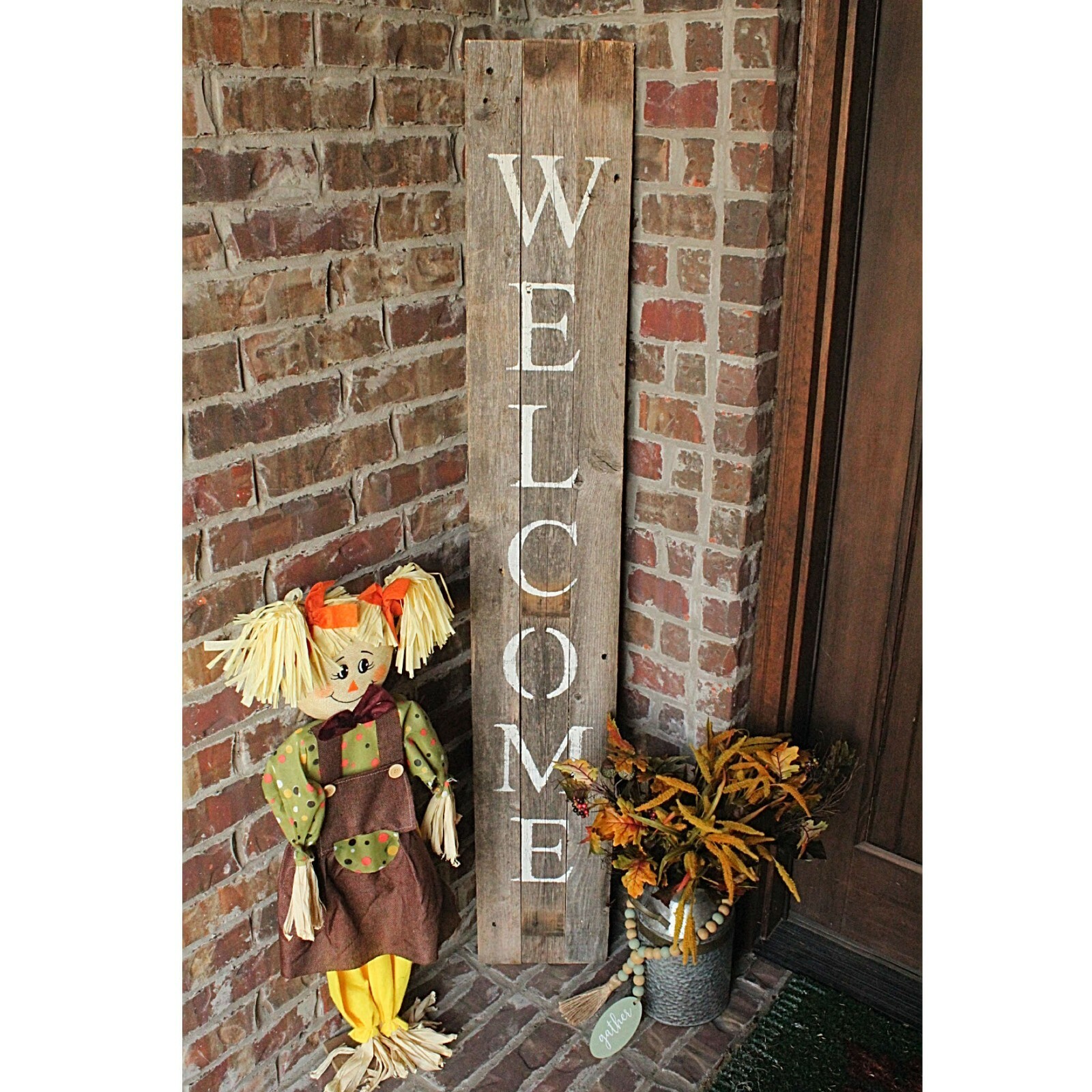 BarnwoodUSA Rustic Farmhouse 5ft Tall Front Porch Welcome Sign, 6 colors