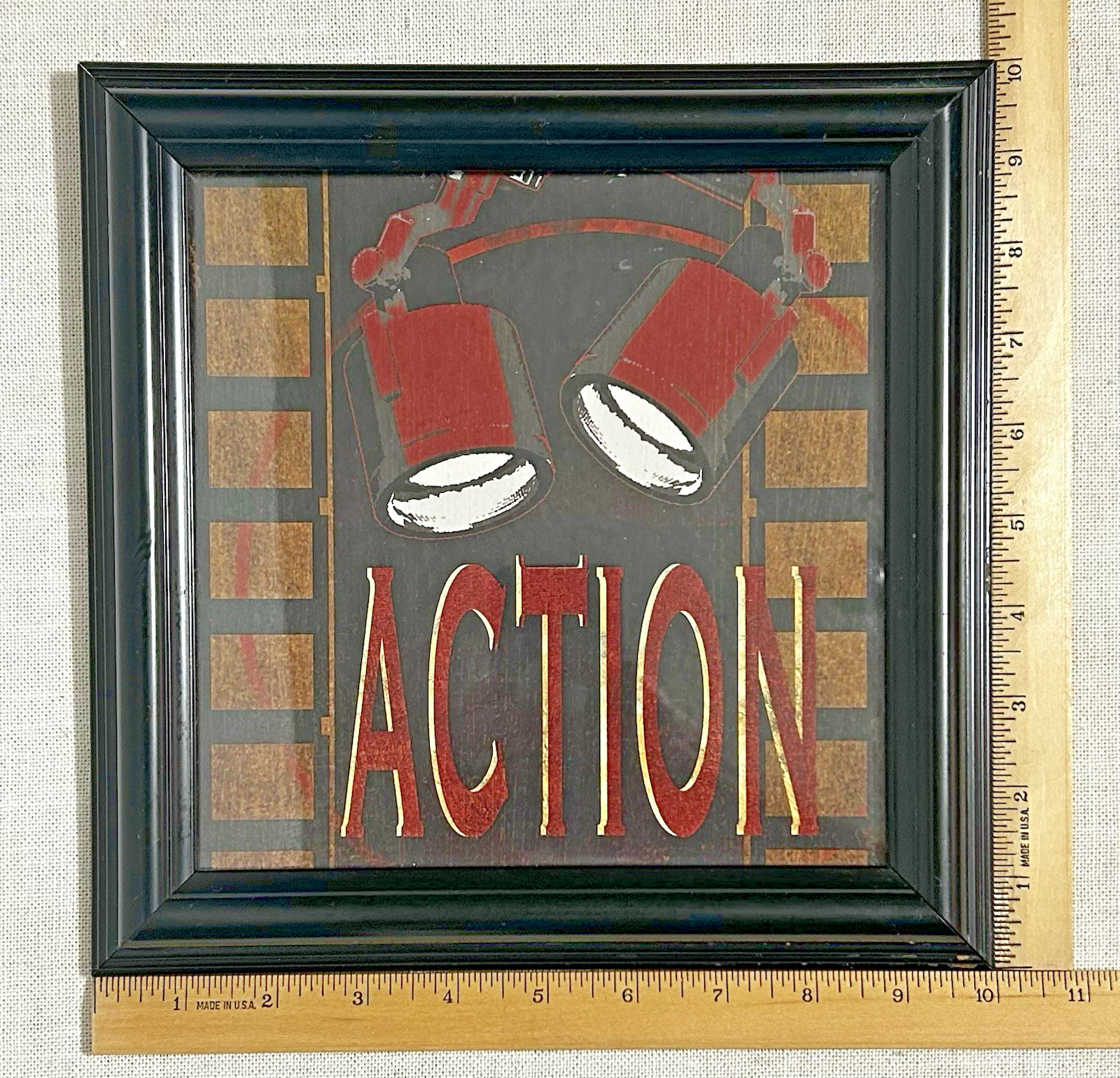 3 Pc. Retro Home Theater Wall Decor Set Action – Ticket Window – Start Film
