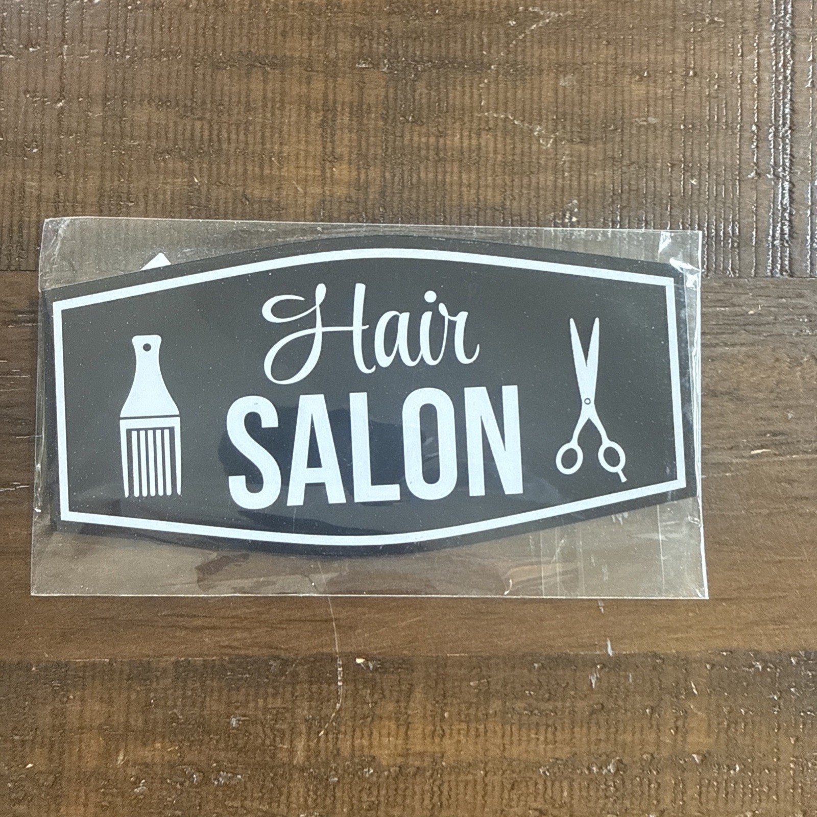 Hair Salon Easy Installation Durable Construction Black 3″ X 6″